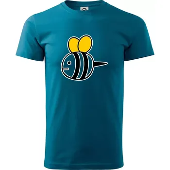Včelka kreslená - Klasické pánské triko vyšší gramáže - XS ( Petrolejová )