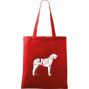 Vlkodav nápis v těle - Taška bavlněná - 42 x 38 cm ( Červená )