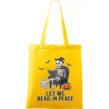 Let me read in peace - Taška bavlněná - 42 x 38 cm ( Žlutá )