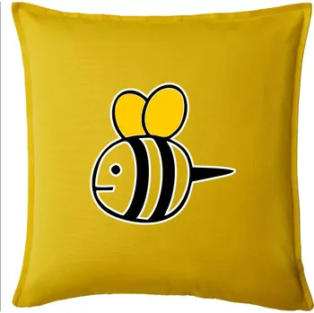 Polštář Včelka kreslená - Polštář 50x50 - 50x50 - Pouze potah ( Žlutá )