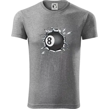 Kulečníková koule v triku - Viper FIT - Pánské zůžené tričko - M ( Tmavě šedý melír )