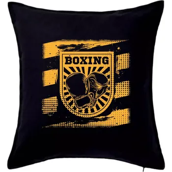 Polštář Boxing ve čtverci - Polštář 50x50 - 50x50 - Pouze potah ( Černá )