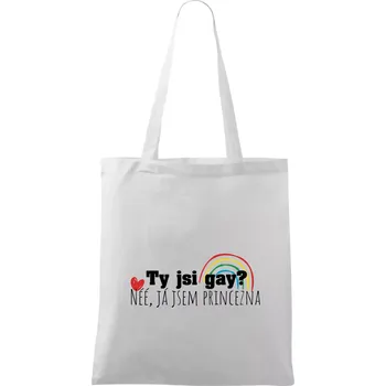 Nákupní taška Gay princezna - Taška bavlněná - 42 x 38 cm ( Bílá )