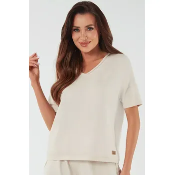 Dámská halenka Italská móda Madri po celé délce barva: béžová M