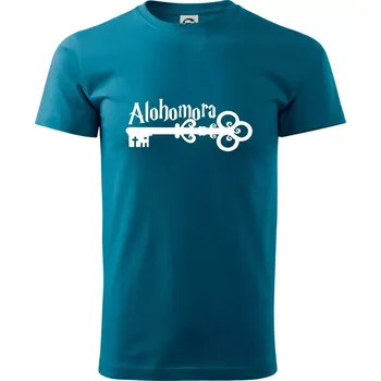 Pánské tričko Harry - Alohomora - Klasické pánské triko vyšší gramáže - S ( Petrolejová )