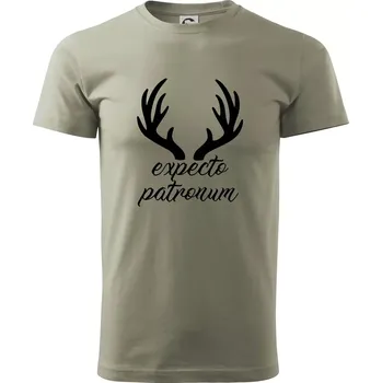 Pánské tričko Harry - Expecto patronum - Klasické pánské triko vyšší gramáže - 4XL ( Light khaki )