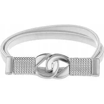 Opasek PÁSEK DÁMSKÝ PRUŽNÝ ELASTICKÝ METELOVÝ PRUŽINOVÝ PLECH STŘÍBRNÝ