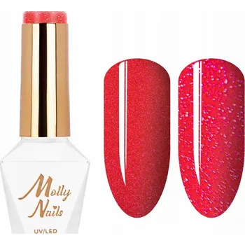 Lak na nehty Molly Nails Hybridní lak Flashing Lights Neon 8 g - Č. 643 Wow Girl!