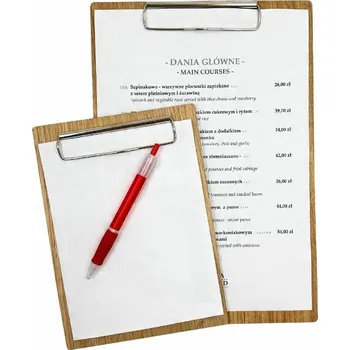 Obraz Podložka s klipem A5, dřevěná, dubová - clipboard