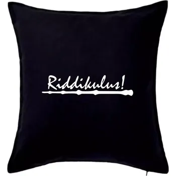 Polštář Harry - Riddikulus - Polštář 50x50 - 50x50 - Pouze potah ( Černá )