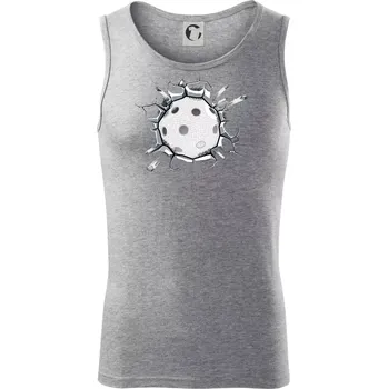 Florbal míč v triku - Tílko pánské Core - S ( Tmavě šedý melír )