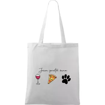 Jsem prostá žena - Taška bavlněná - 42 x 38 cm ( Bílá )