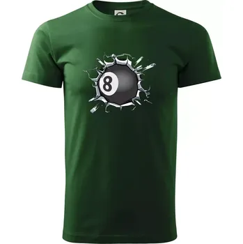 Kulečníková koule v triku - Triko extra velké (5-8XL) - 7XL ( Lahvově zelená )