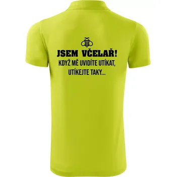 Pánská košile Jsem včelař, utíkejte taky - Polokošile Victory sportovní (dresovina) - S ( Limetková )