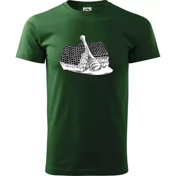 Pánské tričko Plastev s medem - Triko extra velké (5-8XL) - 6XL ( Lahvově zelená )