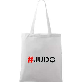 Judo Hashtag - Taška bavlněná - 42 x 38 cm ( Bílá )