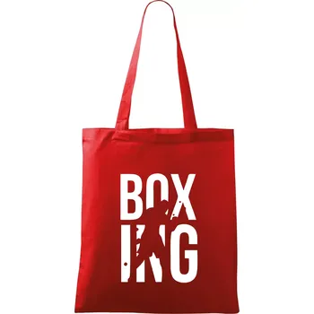Nápis Boxing - Taška bavlněná - 42 x 38 cm ( Červená )