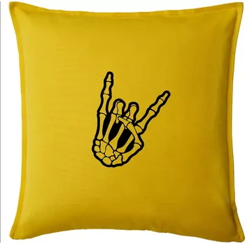 Polštář Rock ruka - Polštář 50x50 - 50x50 - Pouze potah ( Žlutá )