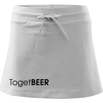 Dámská sukně Pivní nápisy TogetBEER - Sportovní sukně - two in one - S ( Bílá )