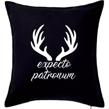 Polštář Harry - Expecto patronum - Polštář 50x50 - 50x50 - Pouze potah ( Černá )