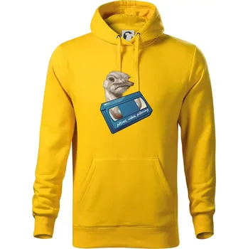 Pánská mikina Pštrosi vídea - Mikina pánská Cape s kapucí - 2XL ( Žlutá )
