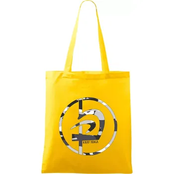 Krav maga maskáčový nápis - Taška bavlněná - 42 x 38 cm ( Žlutá )