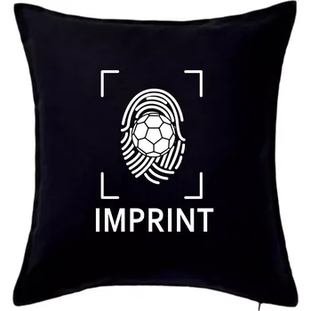 Polštář Házená imprint - Polštář 50x50 - 50x50 - Pouze potah ( Černá )