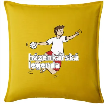 Polštář Házenkářská legenda - Polštář 50x50 - 50x50 - Pouze potah ( Žlutá )