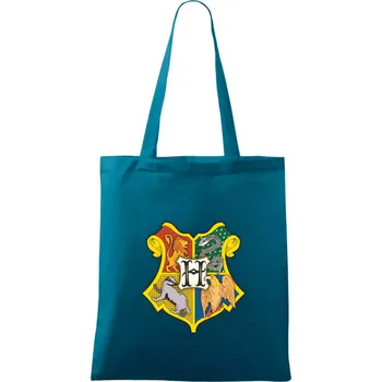 Harry znak školy - Taška bavlněná - 42 x 38 cm ( Petrolejová )
