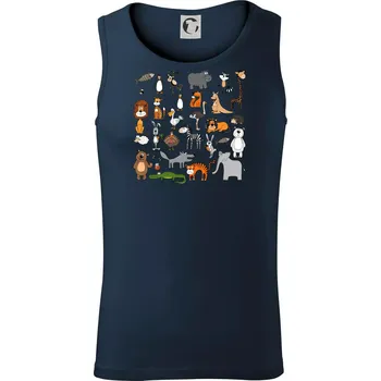 Zvířátka na triku - Tílko pánské Core - S ( Námořní modrá (velmi tmavá - téměř černá) )