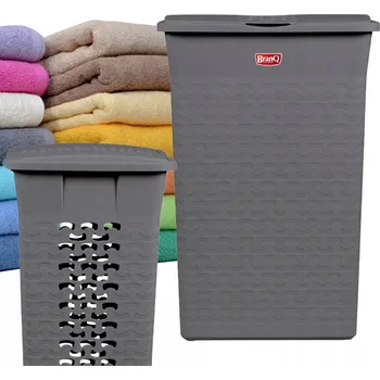 Koš na prádlo Volně stojící koš na prádlo BranQ 55 l šedý