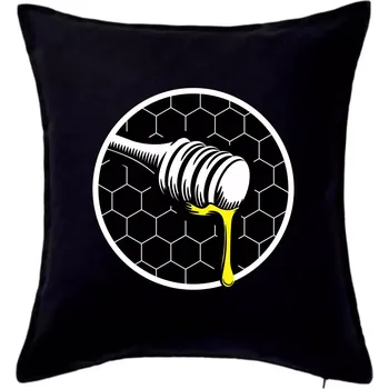 Polštář Včelařův med - Polštář 50x50 - 50x50 - Pouze potah ( Černá )