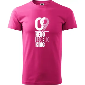 Pánské tričko Hero, Legend, King 2009 - Klasické pánské triko vyšší gramáže - L ( Purpurová )