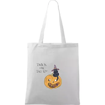 Dýně a kočka - Taška bavlněná - 42 x 38 cm ( Bílá )