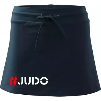 Dámská sukně Judo Hashtag - Sportovní sukně - two in one - XL ( Námořní modrá (velmi tmavá - téměř černá) )