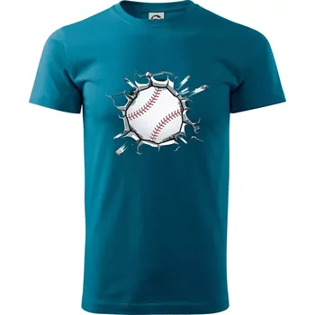 Pánské tričko Baseball míč v triku - Klasické pánské triko vyšší gramáže - L ( Petrolejová )