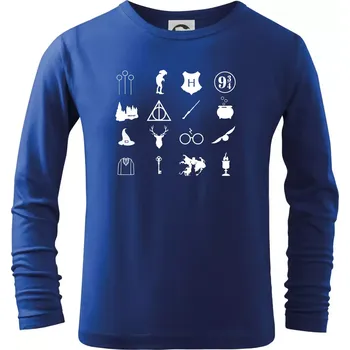 Chlapecké tričko Harry ikonky - Triko dětské Long Sleeve - 122 cm/6 let ( Královská modrá )