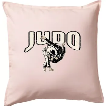 Polštář Judo v boji - Polštář 50x50 - 50x50 - Pouze potah ( Světle růžová )