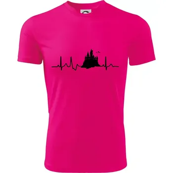 Chlapecké tričko Harry - EKG hrad - Dětské triko sportovní (dresovina) - 122 cm/6 let ( Neon Pink )