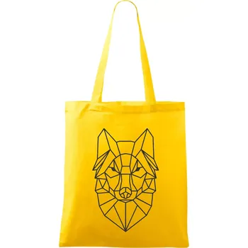 Geometrie - vlk - Taška bavlněná - 42 x 38 cm ( Žlutá )