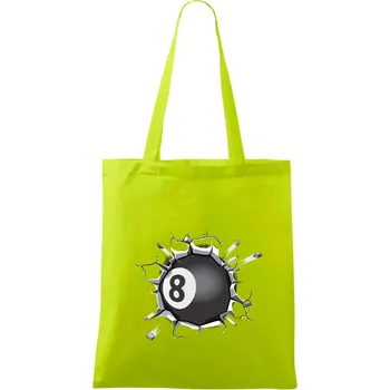 Nákupní taška Kulečníková koule v triku - Taška bavlněná - 42 x 38 cm ( Limetková )