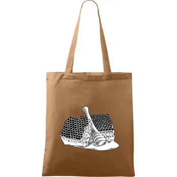 Nákupní taška Plastev s medem - Taška bavlněná - 42 x 38 cm ( Cappuccino )