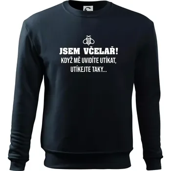 Chlapecké tričko Jsem včelař, utíkejte taky - Mikina Essential dětská - 146 cm/10 let ( Námořní modrá (velmi tmavá - téměř černá) )