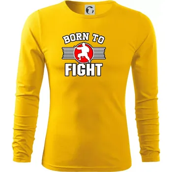 Pánské oblečení Judo Born to fight - Triko s dlouhým rukávem FIT-T long sleeve - M ( Žlutá )