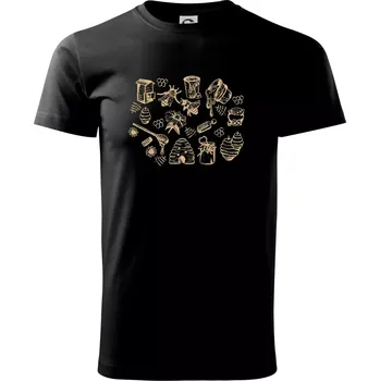 Pánské tričko Včelařský set - Triko extra velké (5-8XL) - 8XL ( Černá )