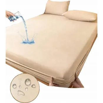 Prostěradlo Prostěradlo nepromokavé s gumou bavlna 90x200 cm NEPROMOKAVÉ béžové