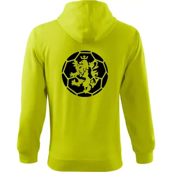 Pánská móda Házená míč lev - Mikina s kapucí na zip trendy zipper - 3XL ( Limetková )