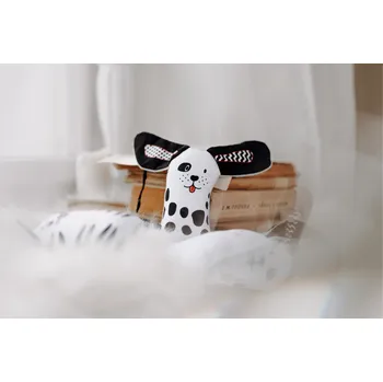 Černá na bílé Kontrastní chrastítko Pejsek DO RUČIČKY