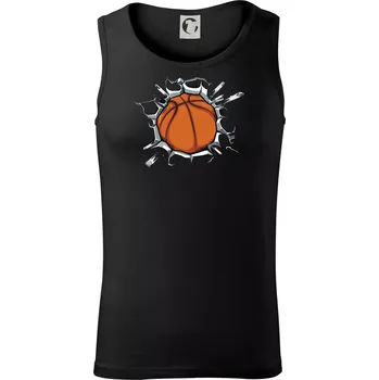 Basketbal míč v triku - Tílko pánské Core - 2XL ( Černá )