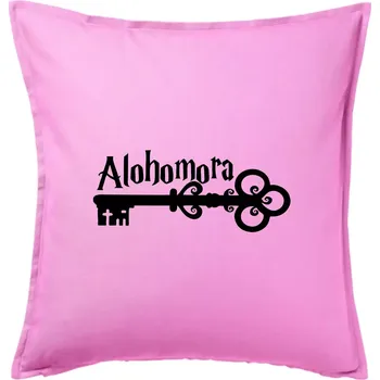Polštář Harry - Alohomora - Polštář 50x50 - 50x50 - Pouze potah ( Růžová )